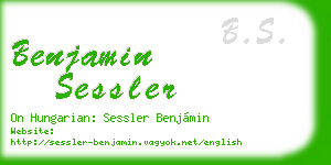 benjamin sessler business card
